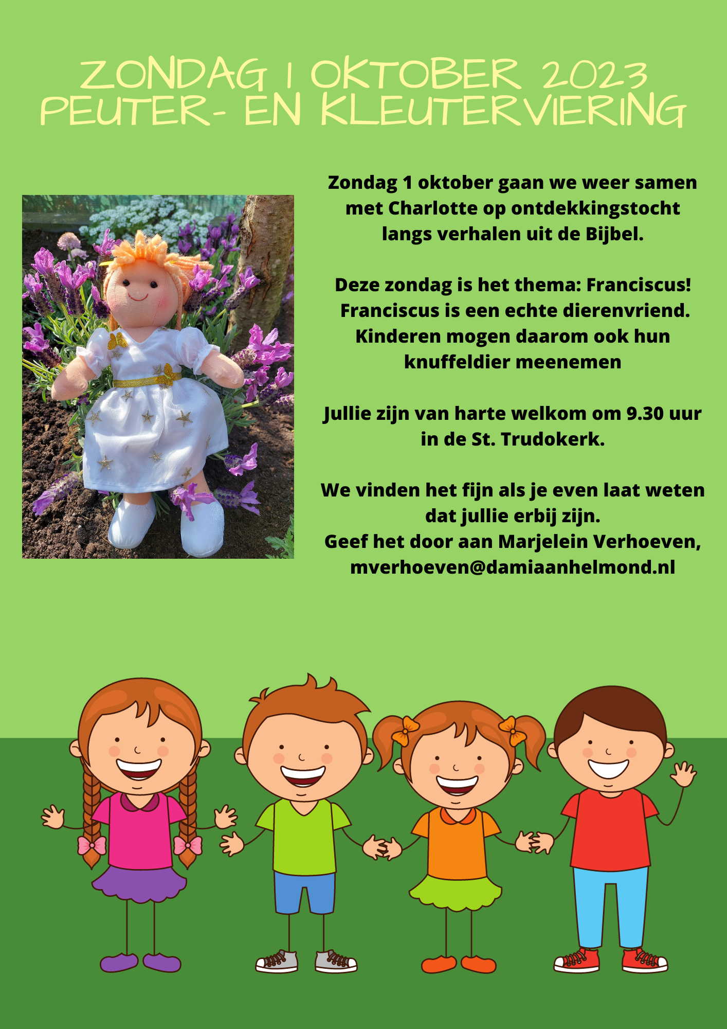 Zondag 1 oktober Peuter En Kleuterviering